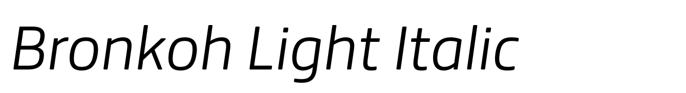 Bronkoh Light Italic